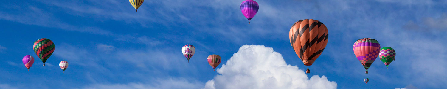 Air balloons in the air.