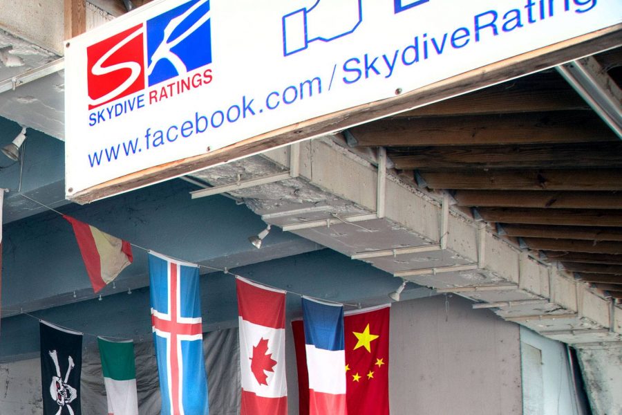 Skydive Ratings sign at Skydive City